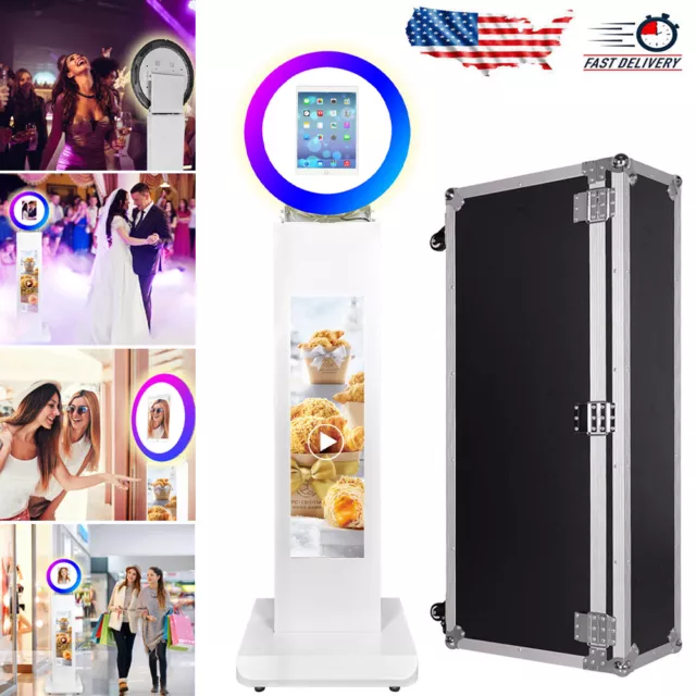 3 in 1 LCD Screen iPad Photo Booth for 10.2//11/12.9" iPad w/Flight Case