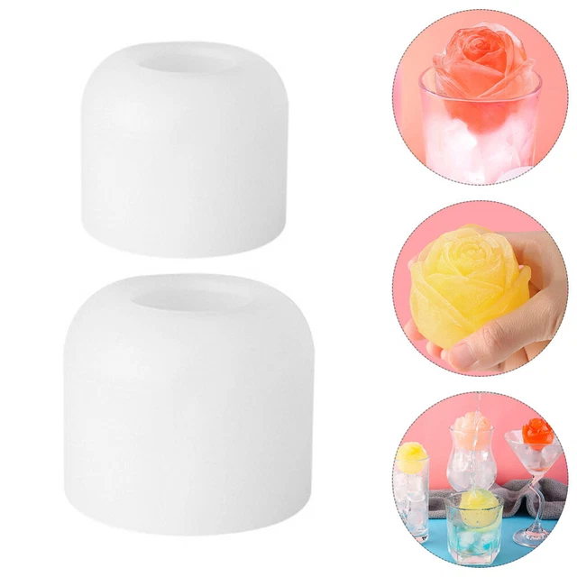 2 piezas molde de fondant mousse rosa molde de hielo chocolate caramelos molde para hornear