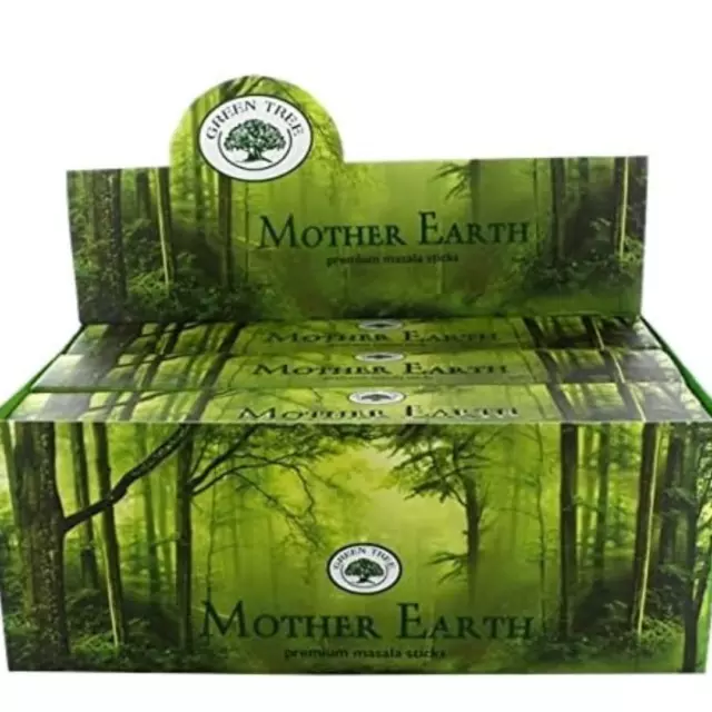 Green Tree Mutter Erde Masala Räucherstäbchen Natürlicher Weihrauch 12 Packung