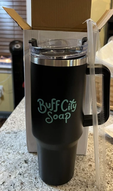 34 Oz Insulated Travel Mug Stainless Steel Thermal Coffee Cup Handle Black