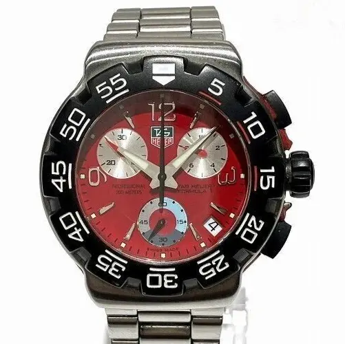 TAG Heuer Formula 1 CAC1112 Men's Red Dial Chronograph Quartz Watch from JP