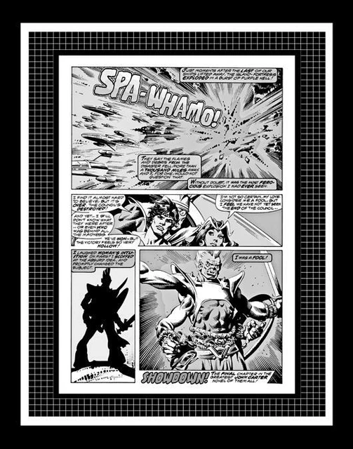 Gil Kane John Carter Warlord of Mars #9 Rare Production Art Pg 18 Monotone