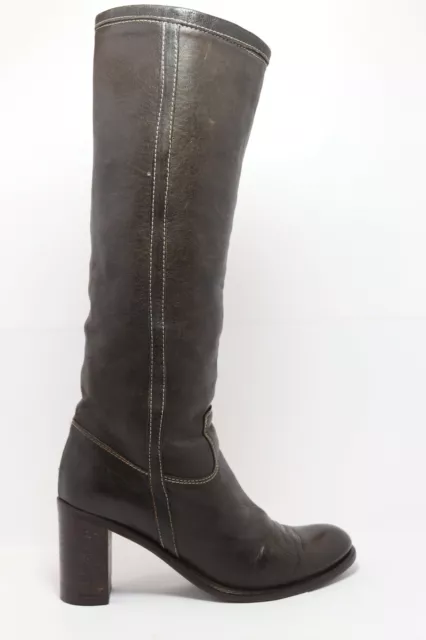 Bottes Cuir Marron Foncé Taille 37 (made in Italie)