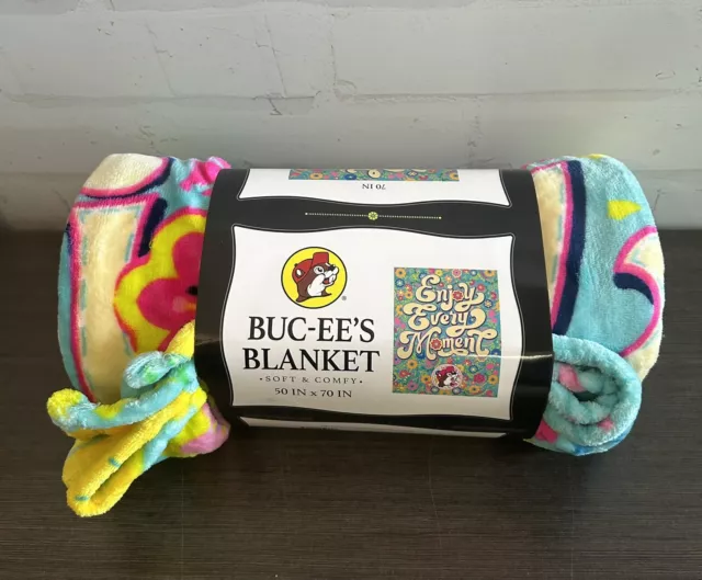 BUCEE’S 2024 NEW, Throw Blanket (50 X 70 in) ENJOY EVERY MOMENT, Multi