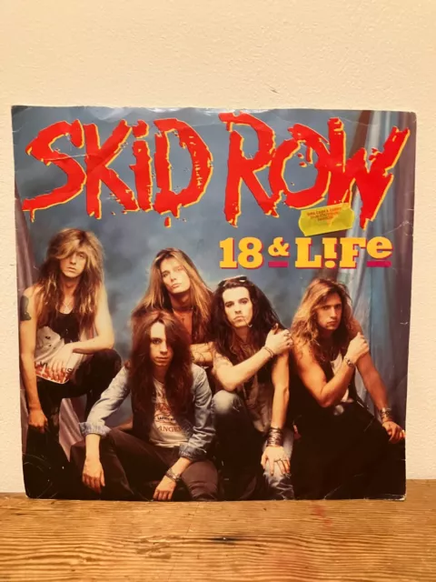 Skid Row - 18 & Life / Midnight/Tornado - 1990 UK Rock 7" vinyl record