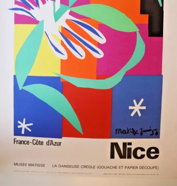 "La Danseuse Creole, Nice, France" by Henri Matisse, Lithograph printed in 1965 2