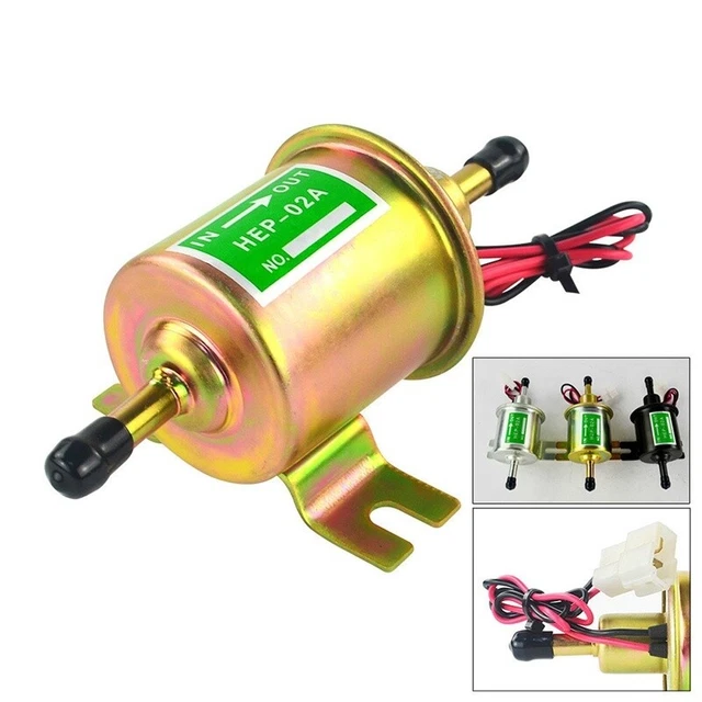 12V Universal Gas Diesel Inline Low Pressure Electric Fuel Pump 2.5-4 PSI HEP02A