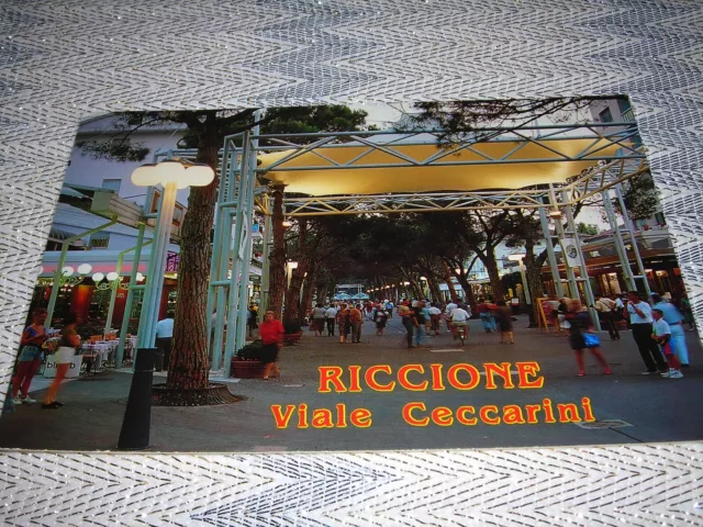 Cartolina Animata Riccione Viale Ceccarini Vg