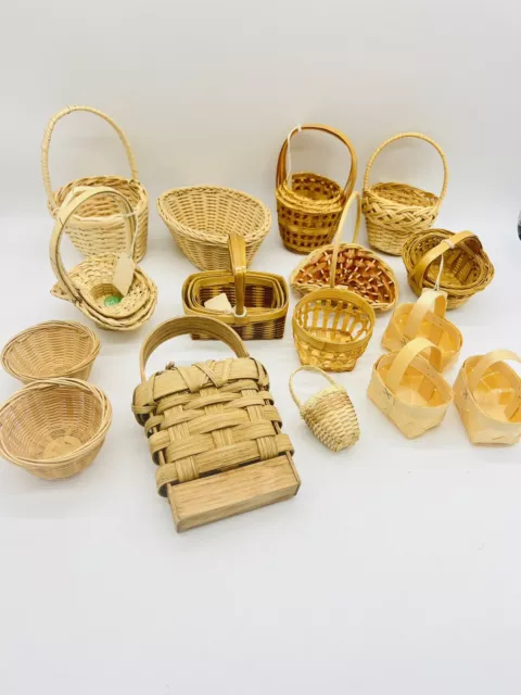 MINIATURE WICKER CHICKEN Coop Bamboo Basket Dollhouse Supply Handmade Deco  2 $19.79 - PicClick