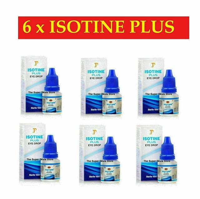 6 gotas para los ojos isotina Plus hierbas puras genuinas para cataratas inmaduras 10 ml