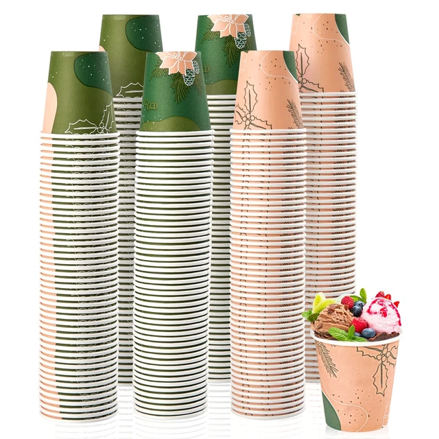 600 Pack 3  Paper Cups, Disposable Bathroom Cups, Colorful Smal...