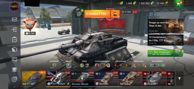 Compte Wot blitz. World of tanks