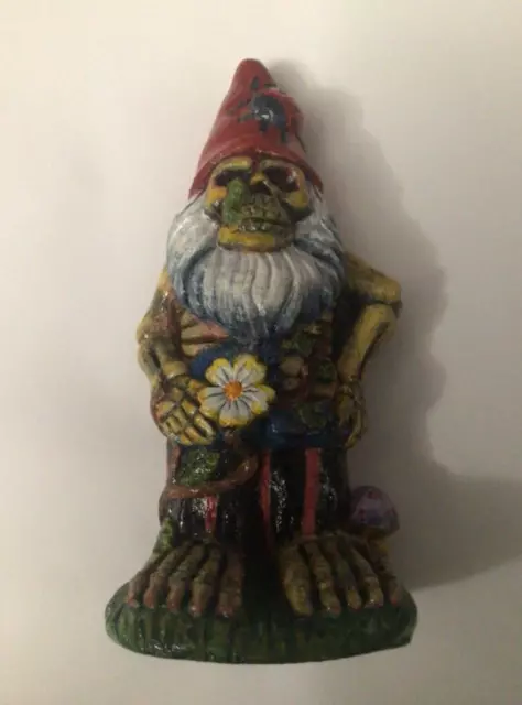 Custom Hand Painted Zombie Lawn Gnome (8 inch)