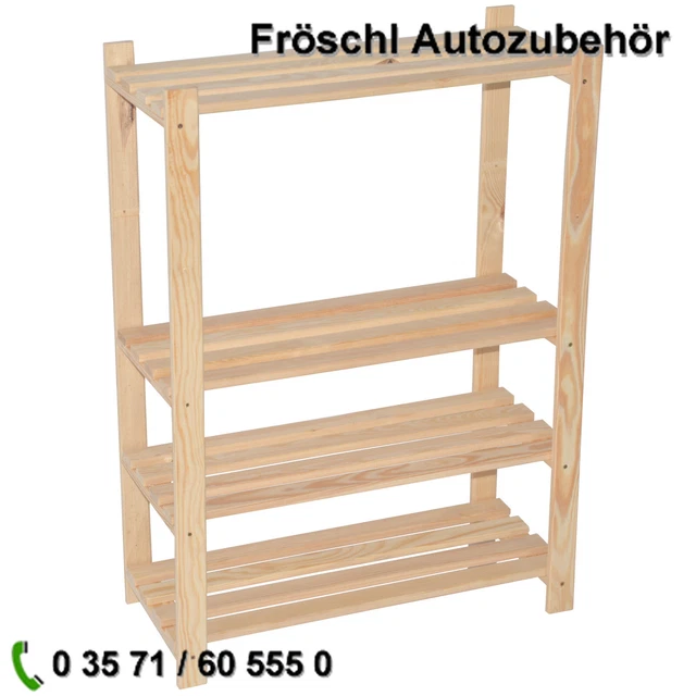 90 cm x 65 cm x 28 cm 4 Böden Holzregal ideal für Stiefel Schuhregal w*