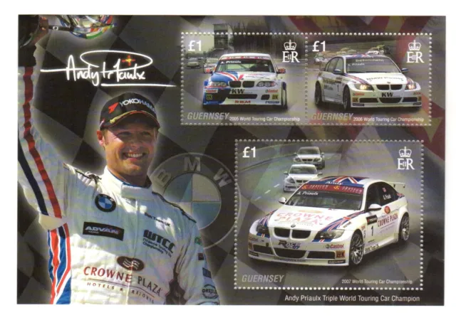 Guernsey SG MS1198 Andy Priaulx minisheet MNH combined purchase offered