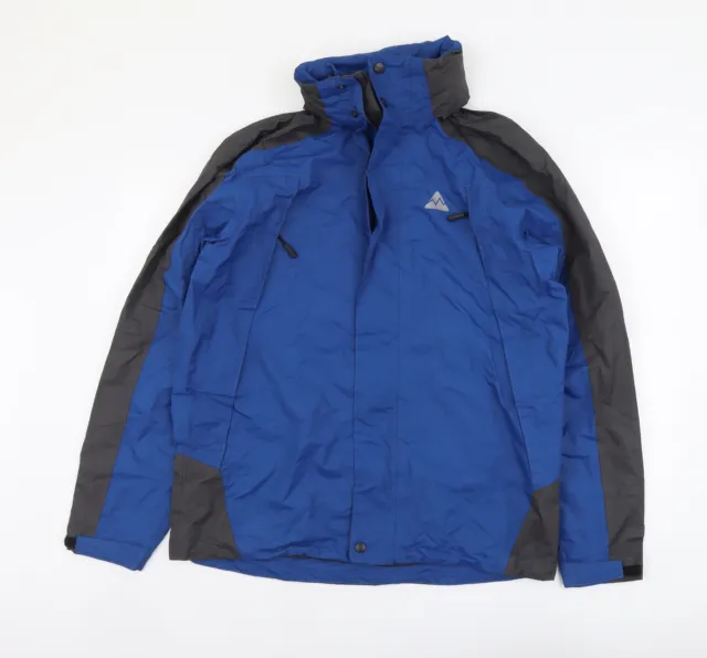 CRIVIT MENS BLUE/BLACK Basic Waterproof Rain Jacket Coat Size 40UK