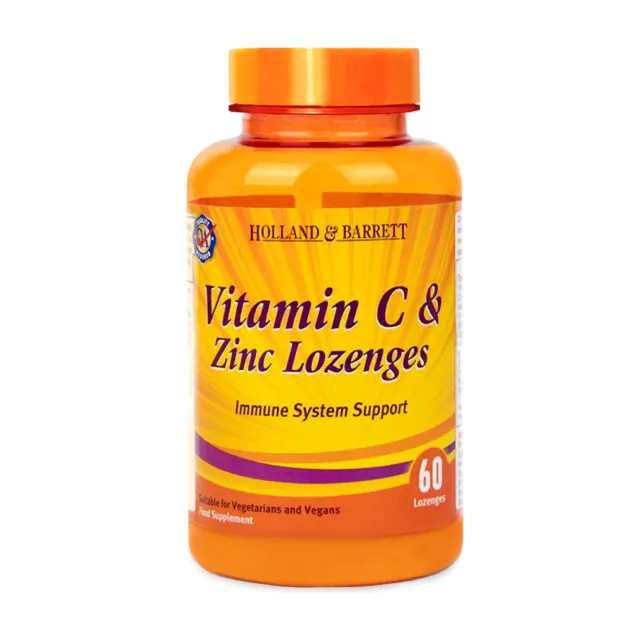 Vitamin C & Zinc Supplement HOLLAND & BARRETT 60 Lozenges BB 03/24