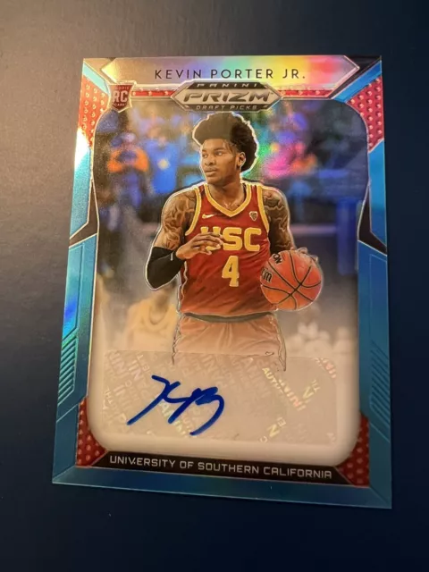 Kevin Porter Jr. 2019 Prizm Draft Picks DP Auto Autographs 30 CAROLINA BLUE #/30