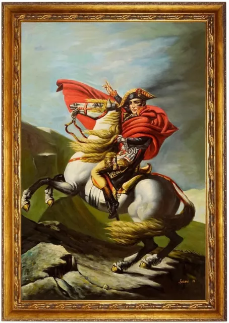 Ölbild Napoleon Bonaparte, Jacques Louis David, Ölgemälde HANDGEMALT,F:60x90cm