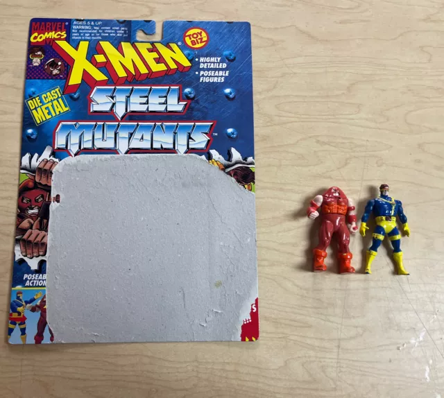 VTG 1994 Toy Biz Marvel X-Men Steel Mutants Cyclops Vs Juggernaut  Loose