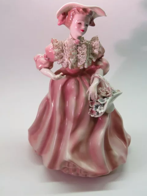 Vintage Florence Ceramics Lady Annabel Pink Dress Figurine ~ 1956? Pasadena, CA