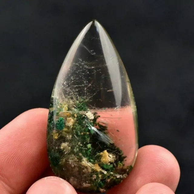 Natural Ghost Phantom Crystal Quartz Stone Rock Chips Point Healing Specimen