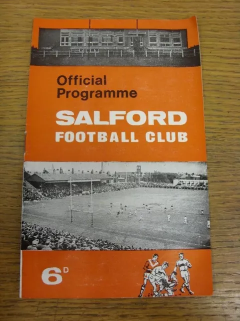 01/04/1969 Rugby League Programme: Salford v Widnes  . FREE POSTAGE (UK ONLY).