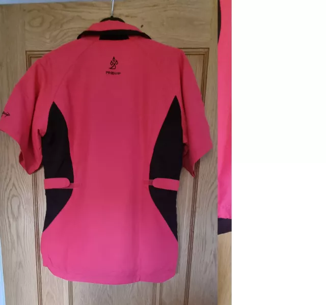 Proquip Ladies Jessica Half Sleeve Windtop Coral/Black 2