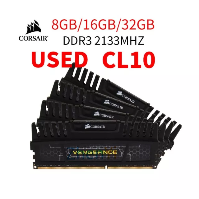 Corsair 32Go 16Go 8Go DDR3 OC 2400MHz 2133Mhz PC3 240Pin Desktop Mémoire Lot FR 2