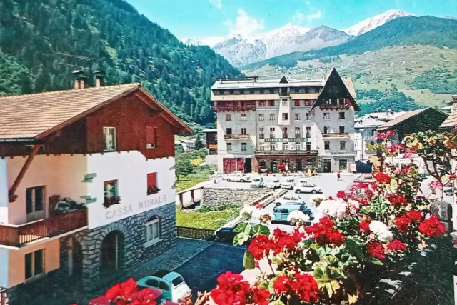 Cartolina - Cogolo in Val di Pejo - Grande Albergo col Gruppo Ortles - 1968