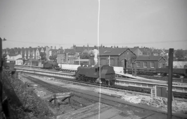 7x4cm Negative  BR/LMS Ivatt 2MT Steam Loco 41310 WHERE? in 1961  B'taple Jct Lo