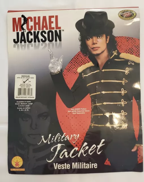 New Michael Jackson Military Jacket COSTUME Includes Sequin Glove & Glasses 2019