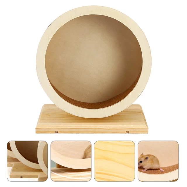 Flüsterlaufrad Aus Holz Für Hamster Hamsterrad Spielzeug Meerschweinchen Sport