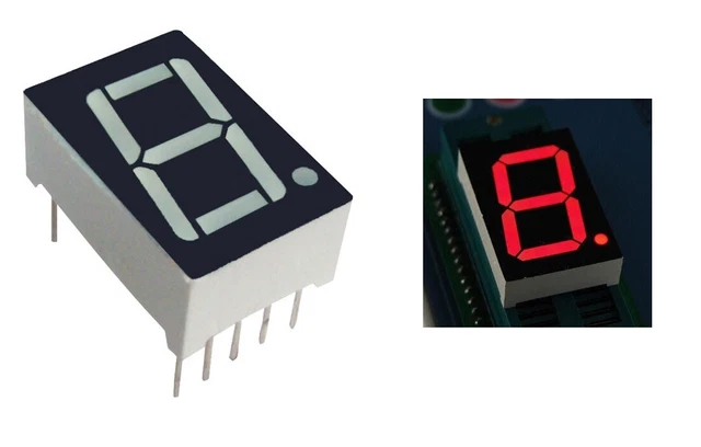 2 RED LED DISPLAYS 7 SEGMENTS Common Cathode High Brightness Light £1. ...