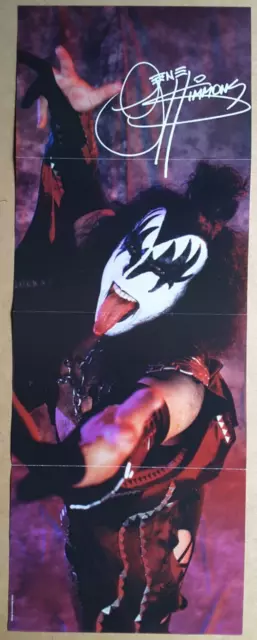 Kiss Gene Simmons 11X29 Magazine Centerfold Poster / Ace Peter Paul Gene  2-Side