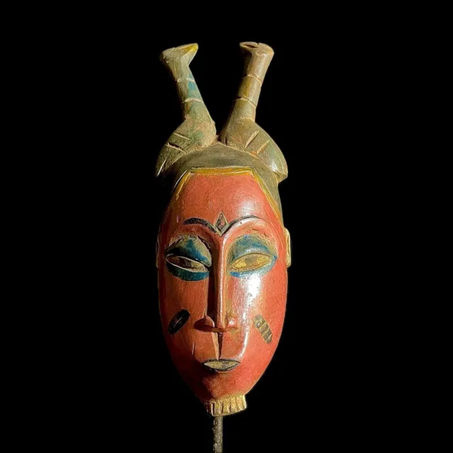 African Wooden Hand Carved Vintage Wall Mask African Art Guro Yaure-9244