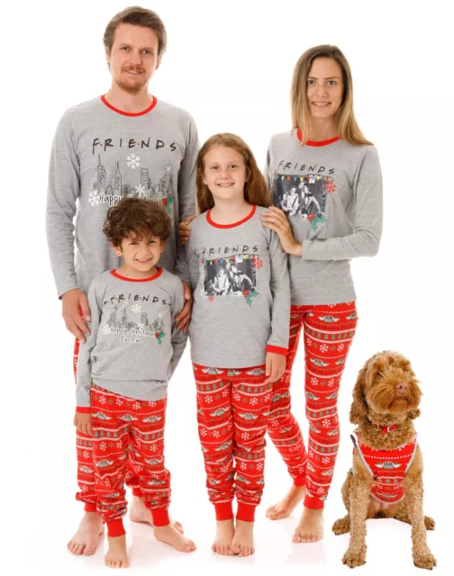 Amis Famille de Noël Pyjamas PJS Hommes Femmes Garçons Filles animaux domestique