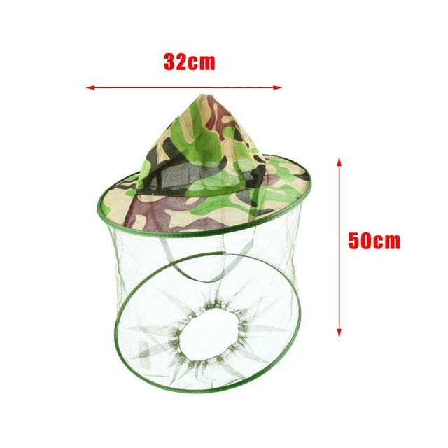 1x Beekeeping Cowboy Hat Mosquito Bee Insect Net Veil Head Hat Protective 9CB6