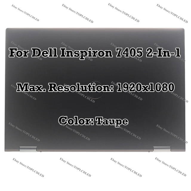 14.0" Dell Inspiron 7405 2-In-1 FHD LCD LED Touch Screen Assembly Display Taupe