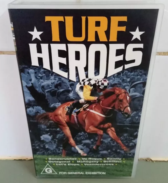 Turf Heroes Volume 1 - Factory Sealed Pal Vhs 2000 Horseracing Video 120 Minutes