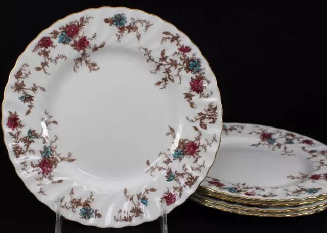 Minton Ancestral Couronne 5 Salade Assiettes S376 Bon État