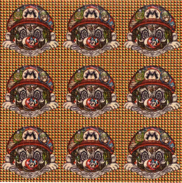 SUPER MARIO X9 BLOTTER ART perforated paper sheet psychedelic art