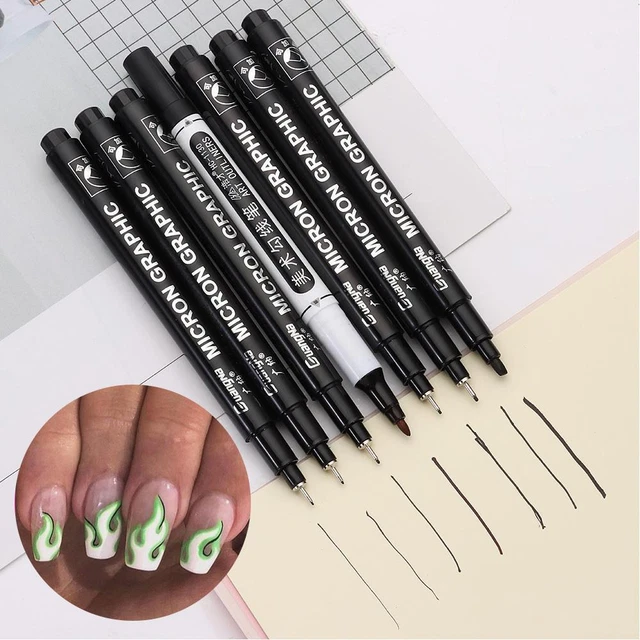 à ongles Outils de dessin Crayon à ongles Croquis Lignes abstraites Fleurs