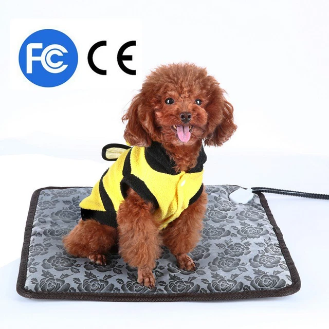 110V Pet Heating Pad Dog Cat Electric Heating Mat Waterproof Adjustable Warming