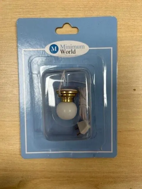 OPENED PACKAGING 1:12 Scale LT4006 - White Globe Ceiling Lamp Wired Dolls House