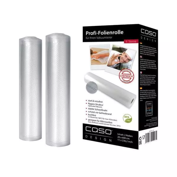 Sacs sous Vide Rouleau de Film pour Vacuum Sealer Sachet Plastique Caso 2 Pièce