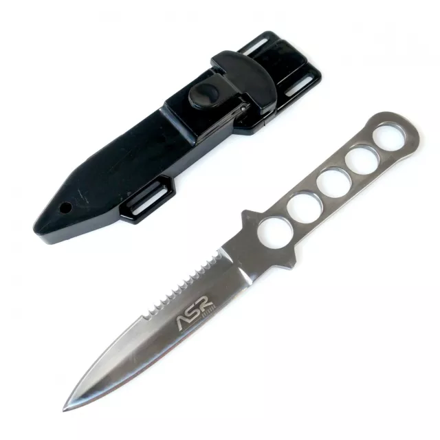 punada Scuba Diving Knife with Leg Straps 2 Pairs Black Tactical