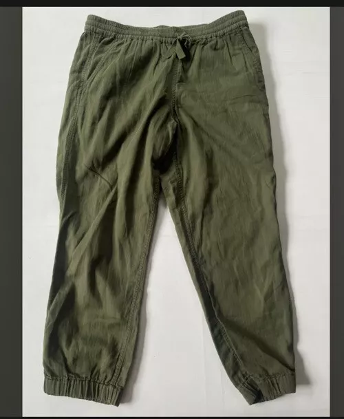 J.Crew Women's Olive 100% Cotton Pull On Jogger Comfort  Pants Size 10 Women’s