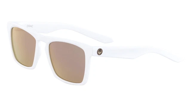 NEW DRAGON DR DRAC LL ION 102 Matte White Sunglasses with Rose Gold Luma Lenses