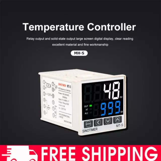 50/60HZ Temperature Controller K J E Thermocouple Digital Temperature Controller